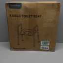 Toilet Seat Riser for Seniors, Raised Toilet Seat with Handles, Adjustable Height & Width, 400lb Handicap Elevated Toilet Seat, Fit Any Toilet