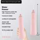 Upgraded Pro Dental Care Kit: 5-Mode Water Flosser & 50,000 VPM Sonic Electric Toothbrush | Premium Oral Clean Set with Enhanced Cleaning Modes, Larger Tank & Refined Design for Advanced Gum Health, Pink