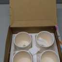 Bright Creations - Themed Designs, Unpainted Flower Pots with Drainage Holes, Rubber Plugs, and Small Sticker Pads (3x3x4 inches, White) - Set of 4