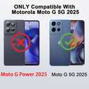 LeYi for Moto-G-2025 Case: [ ] Moto G 2025 Phone Case with Tempered Glass Screen Protector, Slim & Anti-Scratch Silicone Motorola Moto G 5G 2025 Case (XT2513),Black