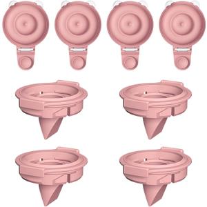 8PC Upgraded M9 Breast Pump Replacement Part, Including 4pcs Duckbill Valve and 4pcs Double-Layed Diaphragms for Mom cozy Upgraded Mobile Flow | Upgraded M9, Valve, Diaphragms, 8PC Red