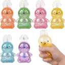 6Pcs Easter Basket Stuffers, 6 Colors Squishy Bunny Stress Balls ,Sensory Fidget Toys for Adults & Kids, Easter Egg Fillers & Party Favors Gifts