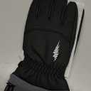 rivmount Winter Waterproof Ski Snow Warm Gloves for Women Men, Windproof Cold Weather Thermal with Touchscreen Fingers, for Running Driving Cycling Hiking Biking Outdoor Sports Daily Work (Medium, Black)