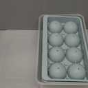 WIBIMEN Large Ice Cube Molds, Big Round Whiskey Ice Cube Trays for Freezer, Easy to Fill & Release, Whiskey Bourbon Cocktail(2.5In*8 Balls- Blue/2 Pack)