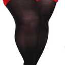 Neoviancia Plus Size Thigh High Stockings Women Sheer Lace Top Stay Up Pantyhose 55D Lingerie Thigh Highs