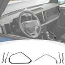 Center Console Dash Grab Handle Cover Trim Compatible with 2021-2024 Ford Bronco Interior Accessories, Carbon Fiber (Not for Bronco Sport)