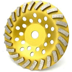 Diamond Concrete Grinding Wheel 7 inch for Polishing and Cleaning Stone Concrete Surface, Cement, Marble, Rock, Granite, and Thinset Removing, Angle Grinder Disc,24 Turbo Segments Diamond Concrete Grinding Wheel 7 inch for Polishing and Cleaning Stone Concrete Surface, Cement, Marble, Rock, Granite, and Thinset Removing, Angle Grinder Disc,24 Turbo Segments