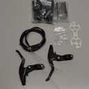 V-Type Bike Brake Set, Complete Universal Bike Front and Rear MTB Brake, Bicycle Brakes, Inner and Outer Cables, Include Brakes Lever Calipers Multi-Tool Wrenches (Black)