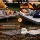 Thick Foam Camping Sleeping Pad, Soft Sleeping Mat, Double Side Fluff Camping Cot Pads for Adult, Non-Slip Roll up Camping Cot Mattress Topper for Camp Cot/Rv Bunk/Narrow Twin Beds, Pad Only