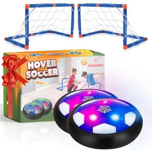 Hover Soccer Ball - Indoor Soccer Ball, Indoor Flying Toy Games (2 Floating Disk + 2 Goals) Boy Birthday Gifts, Indoor Silent Game | 4 in 1 Pack