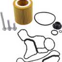 MOTOKU Engine Oil Filter with Engine Oil Filter Housing Gasket Bolts & Oil Cooler Seal Set for BMW 1 3 5 Series X1 X3 X4 X5 X6 128i 328i 320i 528i 535i Z4 E60 E90 E91 N26 N52 N54 N56