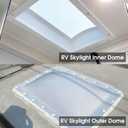RV Skylight Replacement Bundle,18" x 26" RV Shower Skylight Cover Outer Dome Fit 14" x 22" Openings for Camper Motorhome Bathroom,Inner Dome with Window 14" x 22"+Polyurethane Adhesive Sealant,White