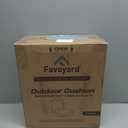 Favoyard Outdoor Seat Cushion Set 24 x 24 Inch Water-Resistant & Fade-Resistant Patio Furniture Cushions with Removable Cover Deep Seat & Back Cushion with Handle and Adjustable Straps for Chair Sofa (Beige)