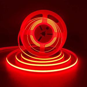 HAMRVL COB LED Strip Lights Red, DC12V 16.4ft/5M 320leds/M CRI90 Bright Flexible LED Tape Lights 8mm, for Indoor Home Cabinet,Bedroom,Kitchen,Stage,Backlight DIY Lighting (Without Power Supply) (Red)