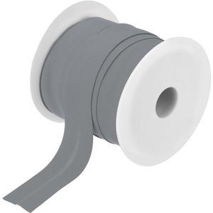 MECCANIXITY 1 Inch Single Fold Bias Tape Cotton Continuous Bulk Bias Tape for Sewing,Seaming Quilting Hemming Binding Crafts (White Gray 25 Yards)