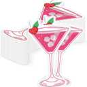 Feifeiya 50 Pcs Christmas Napkins Martini Party Supplies 2 Ply for Cocktail Birthday Napkins Trendy Disposable Bachelorette Party Decor (Cherry, Pink)
