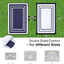 OLANLY Outdoor Rug 8x10 ft Waterproof, Reversible Outdoor Plastic Straw Rug, RV Mat, Indoor Outdoor Carpet Clearance for Patio, Camping, Balcony, Deck, Backyard, Navy & White