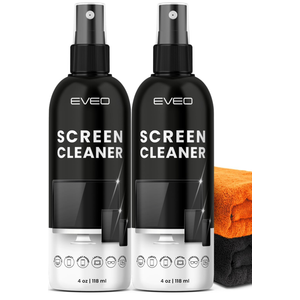 Screen Cleaner Spray - TV Screen Cleaner Spray and Microfiber Cloth kit, Computer Screen Cleaner & Car Screen Cleaner for TV, Monitor, Laptop, MacBook, iPad, iPhone and Electronic Devices - 2 Pack