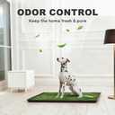 HQ4US Dog Grass Pad with Tray Odor Control Grass Pee Pad for Dog Litter Box