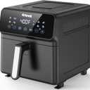 Air Fryer 6 Quart, Airfryer with All Metal Inside, 1500W Large Air Fryer Oven Combo for Family, Compact Non-Stick Square Basket, Dishwasher Safe, ETL Certified