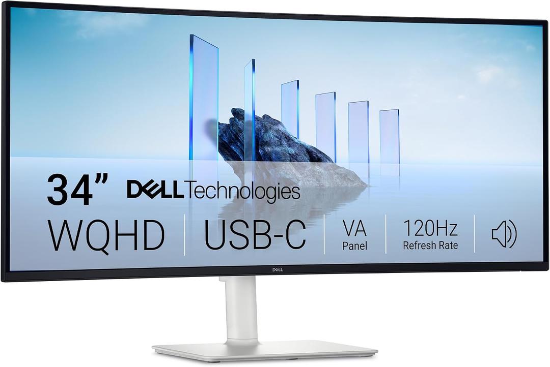 Dell 34 Monitor S3425DW, WQHD VA, 120Hz, FreeSync Premium, Eye Comfort
HDR10, Anti-Glare, 300 