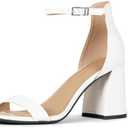 Amazon Essentials Women's Ankle Strap Block Heel Nola Sandals 7.5