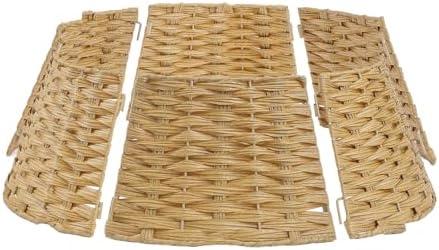 EXCBIOZ Natural Wicker Christmas Tree Skirt Decorative Wicker Tree Skirt Elegant Christmas Tree Accent for Any Setting
