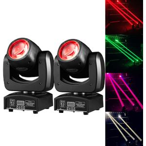 90W LED Moving Head DJ Lights Mini Beam Stage Lights Super Bright Spot RGBW 4IN1 DMX 512 13CH Sound-Activated for Wedding DJ Party Stage Lighting (90W, 2)