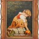 PHAREGE Vintage Picture Frame 5x7 Bronze, 5 by 7 Ornate Decorative Antique Frame with Mat for 4x6 Photo, Fancy Matted Frame for Desktop or Wall, Horizontal or Vertical