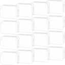 YedsIntu 16 Pack Waterproof Cosmetic Bag TSA Approved Toiletry Bag, Portable Travel Pouch with Zipper, Vinyl Plastic Organizer Storage for Men and Women (White-L)