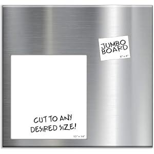 Essentially Yours Magnet and Message Board Extra Large 30 x 28 x 0.7 Inch Magnet and Message Board | Mountable Steel Bulletin Board (Silver)