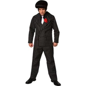 Morph Men's Gangster Costume, Men's 1920s Costume, Mens Mafia Outfit (Large)