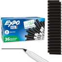 EXPO Low Odor Dry Erase Markers Ultra Fine Tip Black 36 Count