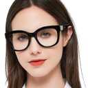 MARE AZZURO Oversized Bifocal Reading Glasses Women Blue Light Blocking Readers 3.0
