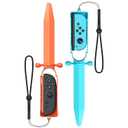 [Fits Switch 2/1] Sword Hand Grips for Nintendo Switch 2/1/OLED, Handheld Grip for Joycon 2/1 Controller, Handle Accessories kit for Switch Sports Game Chambara & Legend of Zelda: Tears of the Kingdom