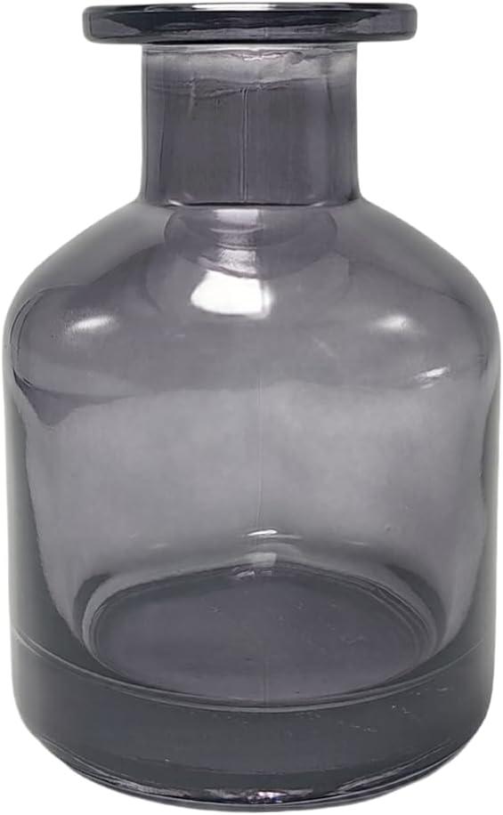 150ml/5oz Grey Boston Round Glass Diffuser Bottles Aroma Bottles Diffusers Vase Fragrance Accessories Use for DIY Replacement Reed Diffuser Sets Craft Projects