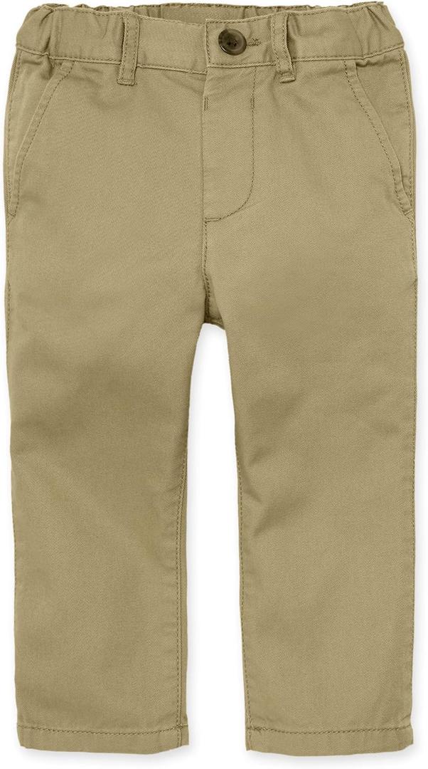 The Children's Place baby boys And Toddler Stretch Skinny Chino Pants Jeans, Flax Single, 9-12 Months US