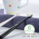 EasyHonor Extra Toothbrush for Sensitive Gums, Micro Fur Manual Toothbrush with 20000 Soft Floss Bristle for Pregnant Women, Elderly, Braces and Gum Recessions, Protect Fragile Gums (6 Pack, (white bristles))