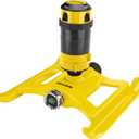 Dramm ColorStorm Gear Drive Sprinkler on Heavy Duty,Durable Metal Base, 4 Patterns, Ideal for Small, Medium & Large Areas with Pass Through Feature, Yellow, 40 Foot Diameter