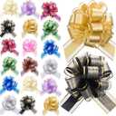 WILLBOND 20 Pieces 6 Inch Pull Bows Gift Wrapping Ribbon Pull Bows for Valentine Wedding Baskets Christmas Multicolor Wrap Accessory for Gift Present Holiday Decor(Assorted Color)