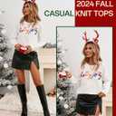 MARZXIN Women 2026 Casual Holiday Love Sweaters Round Neck XOXO Sweater St Patrick Tops Merry Christmas Heart Sweatshirt
