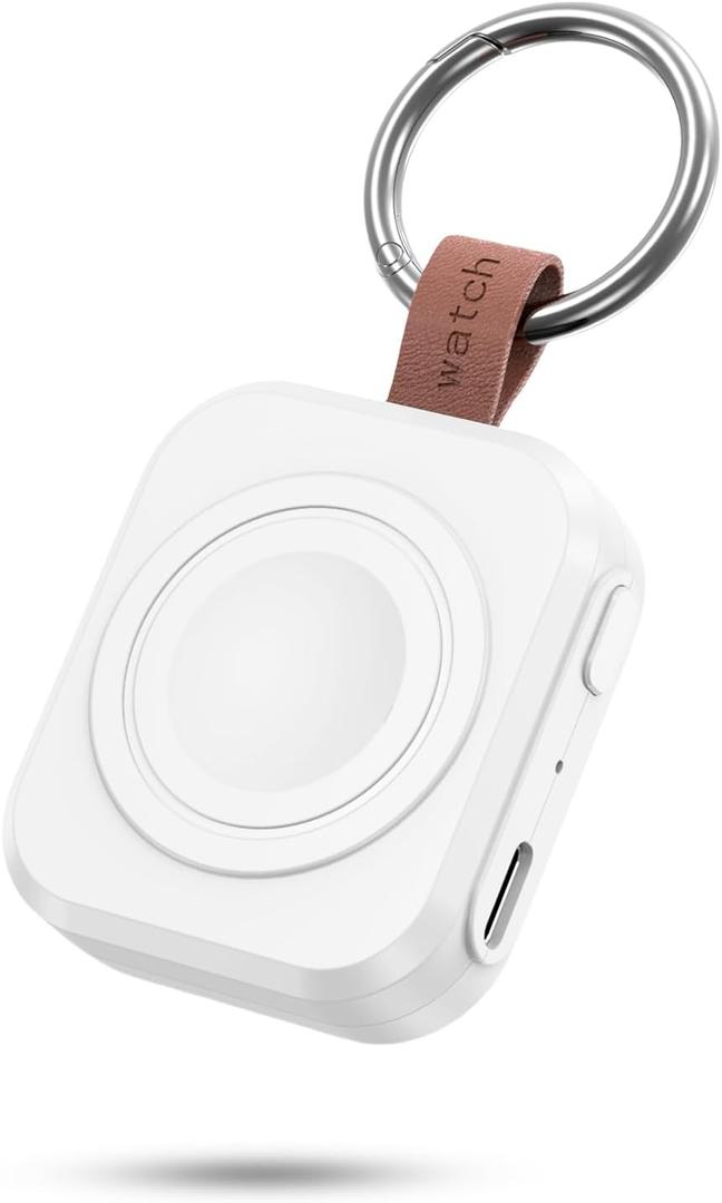 For Samsung Galaxy Watch Charger,1200mAh Portable Charger for Samsung Galaxy Watch 8/8 Classic/7/Ultra/6/6 Classic/5/5 Pro/4/3,Active 2/1 (White)