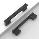 12 Pack Matte Black 4 Inch(102mm) Hole Center Kitchen Cabinet Handles Cabinet Pulls Kitchen Drawer Pulls Hardware for Cupboard Dresser Handles Bathroom