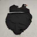 Summer Mae Maternity Ribbed High Waist Swimsuit Crop Top Bikini Bathing Suit High Cut Two Piece Pregnancy Swimwear Scalloped Black X-Large