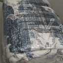 LIVEBOX Washable Area Rug 8x10 - Large Blue Boho Living Room Rug Vintage Rugs for Bedroom, Non-Slip Retro Floral Carpet Print Distressed Accent Rugs for Dining Room Home Office