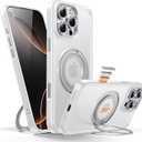 Magnetic for iPhone 16 Pro Case Camera Control Button with Stand [Compatible with MagSafe] [360 Rotatable Ring Holder Kickstand] [Military Grade Protection] 16Pro Phone Case 6.3 Inch