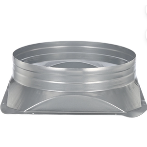 Antrader 5.8 Inch Duct Connector Flange, Metal Straight Pipe Flange Square to Round Interface Air Duct for Ventilation,Cooling, Heating and Air Conditioning Systems,1Pcs