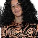 Morph Polynesian Curly Wig for Maui Role Play, Halloween Costume Hair for Men and Women, Black Cosplay Accessory, One Size
