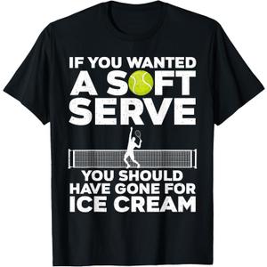 Cool Tennis Novelty for Men Women Boys Girls Tennis Players T-Shirt, M