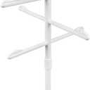 O2COOL Pool & Spa Valet, Adjustable Pool & Patio Towel Holder with Weighted Base, Outdoor Towel Bar, Poolside Table, White